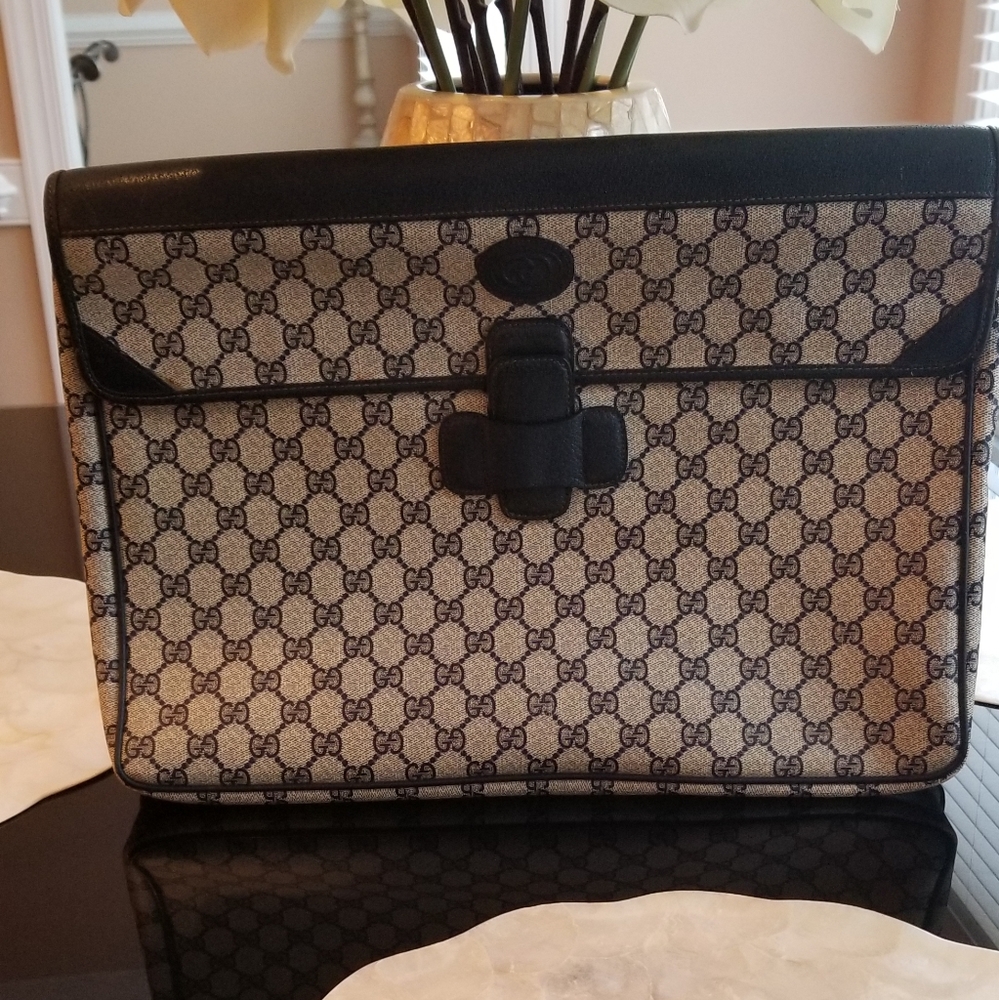 💯 GUCCI Vintage Briefcase/Portfolio/Laptop Case